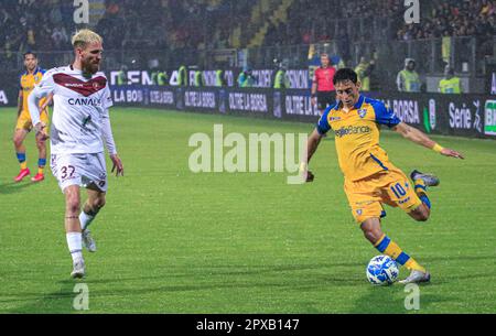 Frosinone, Italien, 01. Mai 2023, Cross by Giuseppe Caso in Frosinone Reggina, Francesco Paris/Alamy Live News Stockfoto