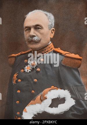 Französischer General de Langle de Cary. Fernand Louis Armand Marie de Langle de Cary (1849-1927) war während des Ersten Weltkriegs französischer General Er befehligte die vierte Armee, als der Krieg begann. Stockfoto