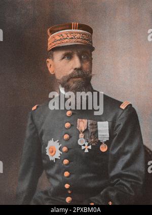 Französischer General Gouraud. Henri Joseph Eugène Gouraud (1867-1946) war ein französischer General, der am besten für seine Führung der französischen Vierten Armee am Ende des Ersten Weltkriegs bekannt ist. Danach wurde er erster hoher Kommissar der Levante (1919–1922), dann Militärgouverneur von Paris (1923–1937). Stockfoto