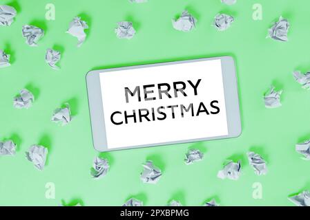 Text Caption Presenting Merry Christmas, Business Approach jährliche Tradition zur Feier der Geburt von Jesus Christus Stockfoto