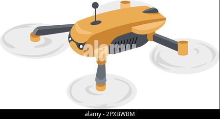 Drohnen und unbemannte Luftfahrzeuge mit Flügeln Stock Vektor