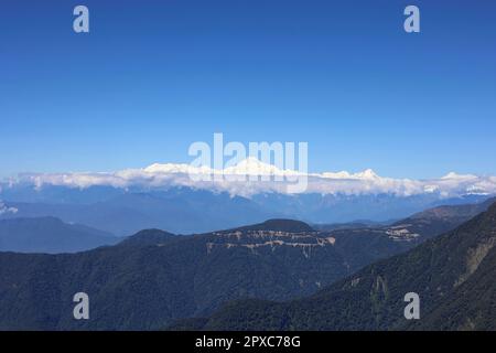 Mount Kangchenjunga, Zuluk, East Sikkim, Pangolakha Wildlife Sanctuary, Indien Stockfoto