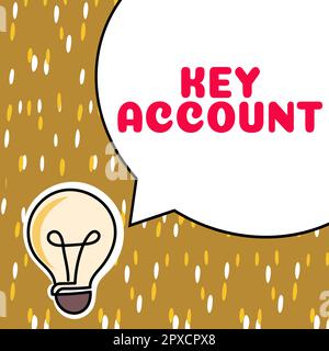 Handschriftlicher Text Key Account, ein Wort, das über die individuelle Herangehensweise von Vertriebsmitarbeitern an ihre Kunden geschrieben wurde Stockfoto