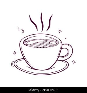 Kaffeetasse. Handgezeichnetes Symbol. Handgezeichnete Vektordarstellung Stock Vektor