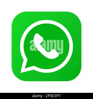 Vinnytsia, Ukraine - 27. April 2023. Beliebtes Symbol für soziale Medien WhatsApp. Vektorkonstruktion Stock Vektor