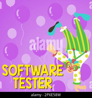 Handwriting Text Software Tester, Business Concept implementiert, um Software vor böswilligen Angriffen zu schützen Stockfoto