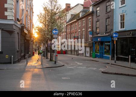 Frühes Morgenlicht in Hockley in Nottingham City, Nottinghamshire England Großbritannien Stockfoto