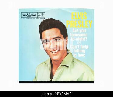 Elvis - 1984 08-4 A - Vintage 45 U/MIN Musik Vinyl Schallplatte Stockfoto