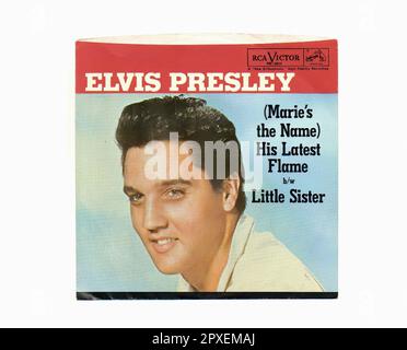 Elvis - 1984 08-3 A - Vintage 45 U/MIN Musik Vinyl Schallplatte Stockfoto