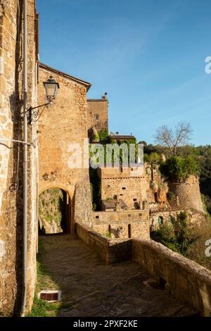 Mittelalterliche Stadt Sorano in der Toskana, Italien Stockfoto