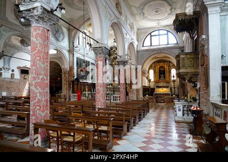 Die Kirche Sant'Eufemia wurde im 9. Jahrhundert im venezianisch-byzantinischen Stil erbaut, die Insel Giudecca, Venedig, Venetien, Italien, Europa Stockfoto
