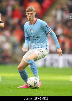 London, Großbritannien. 22. April 2023. 22. April 2023 - Manchester City / Sheffield United - Emirates FA Cup - Halbfinale - Wembley Stadium. Cole Palmer von Manchester City während des FA Cup Halbfinales bei Wembley Picture Credit: Mark Pain/Alamy Live News Stockfoto