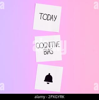 Konzeptionelle Darstellung kognitiver Vorurteile, konzeptionelle photopsychologische Behandlung psychischer Störungen Stockfoto