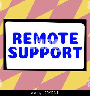 Schreiben Anzeigen von Text Remote Support, Business Showcase helfen Endbenutzern, Computerprobleme und -Probleme Remote zu lösen Stockfoto