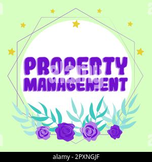 Handgeschriebener Text Property Management, Business Approach Oversight of Real Estate hat den Wert der Anlage erhalten Stockfoto