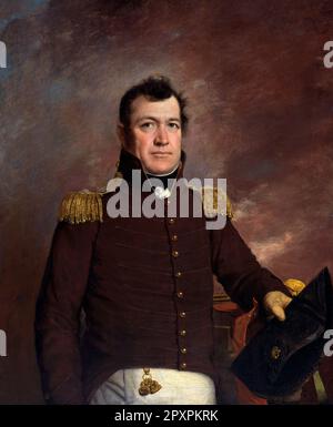 Jacob Brown. Portrait des Generals und Helden des Krieges von 1812, Jacob Jennings Brown (1775-1828) von John Wesley Jarvis, Öl auf Leinwand, c. 1815 Stockfoto