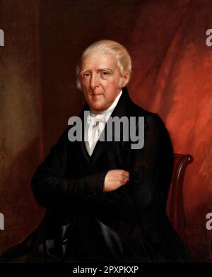 John Stevens. Portrait des amerikanischen Pioniers der Dampfmaschine, Colonel John Stevens, III. (1749-1838), unbekannter Künstler, Öl auf Leinwand, c. 1830 Stockfoto