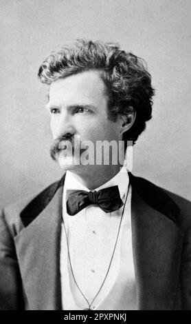 Mark Twain. Porträt von Samuel Langhorne Clemens (1835-1910) als junger Mann von Jeremiah Gurney, c. 1873 Stockfoto