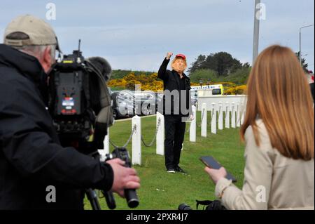 Turnberry, Ayrshire, Schottland, Großbritannien. 2. Mai 2023. Ex-Präsident Donald Trump besucht Trump Turnberry für eine Runde Golf am 02. Dezember 05/23. Gutschrift: CDG/Alamy Live News Stockfoto