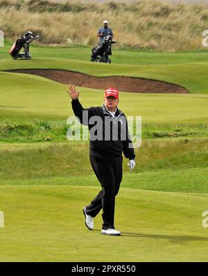 Turnberry, Ayrshire, Schottland, Großbritannien. 2. Mai 2023. Ex-Präsident Donald Trump besucht Trump Turnberry für eine Runde Golf am 02. Dezember 05/23. Gutschrift: CDG/Alamy Live News Stockfoto