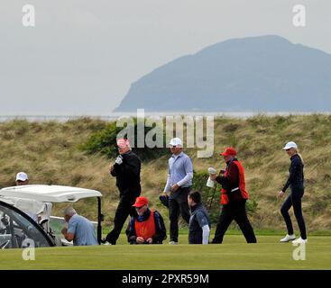 Turnberry, Ayrshire, Schottland, Großbritannien. 2. Mai 2023. Ex-Präsident Donald Trump besucht Trump Turnberry für eine Runde Golf am 02. Dezember 05/23. Gutschrift: CDG/Alamy Live News Stockfoto