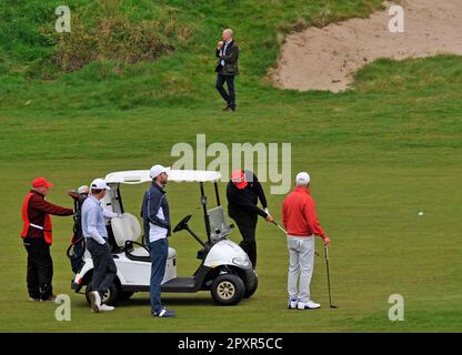 Turnberry, Ayrshire, Schottland, Großbritannien. 2. Mai 2023. Ex-Präsident Donald Trump besucht Trump Turnberry für eine Runde Golf am 02. Dezember 05/23. Gutschrift: CDG/Alamy Live News Stockfoto