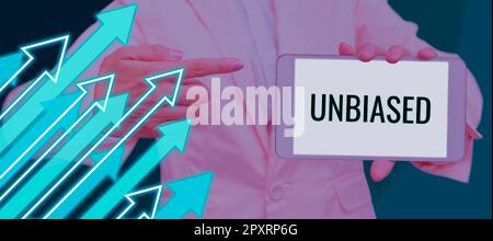 Konzeptuelle Darstellung Unvoreingenommenes, konzeptuelles Foto, das keine Vorurteile für oder gegen etwas zeigt, unparteiisch Stockfoto