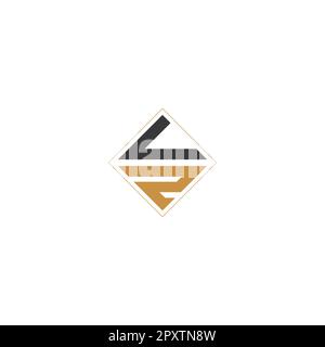 Buchstaben Initialen Monogramm Logo LZ, ZL, Z und L. Stock Vektor