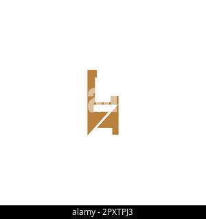 Buchstaben Initialen Monogramm Logo LZ, ZL, Z und L. Stock Vektor