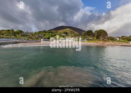 Kells Bay Beach an der Dingle Bay im Ring of Kerry am Wild Atlantic Way, Kells County Kerry. Stockfoto