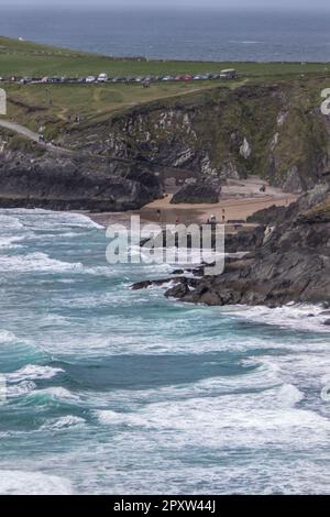 Coumeenoole Beach von Slea Head auf der Dingle-Halbinsel am Wild Atlantic Way County Kerry. Stockfoto