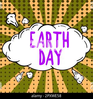 Handschrifttext Earth Day, Business Concept Worldwide Celebration of ecology environment preservation Stockfoto