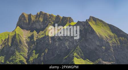 Schneck, 2268m, und Himmelhorn, 2111m, mit dem Rädlergrat, Daumengruppe, Allgäu Alps, Allgäu, Bayern, Deutschland, Europa Stockfoto