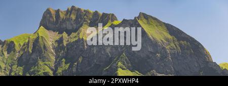 Schneck, 2268m, und Himmelhorn, 2111m, mit dem Rädlergrat, Daumengruppe, Allgäu Alps, Allgäu, Bayern, Deutschland, Europa Stockfoto