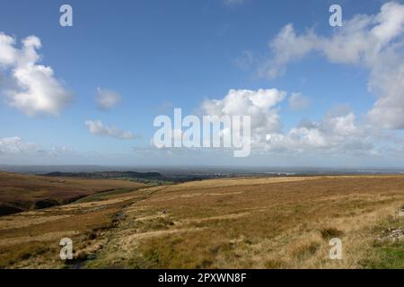 Der Fußweg zwischen White Coppice und Great Hill folgt dem Dean Black Brook The West Pennines Lancashire England Stockfoto