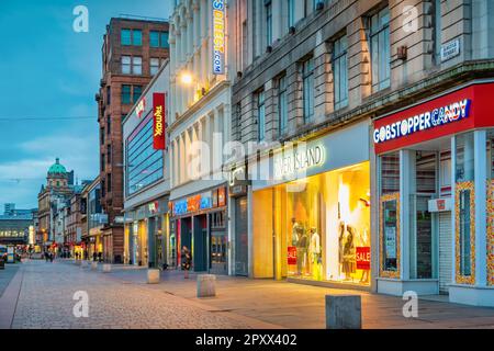 Argyle Street, Teil des berühmten Einkaufsviertels Glasgow's Style Mile im Zentrum von Glasgow, Schottland Stockfoto