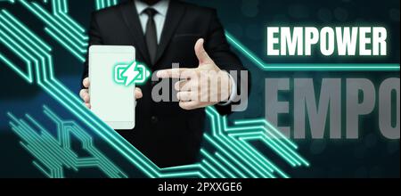 Schilder zur Aushändigung Ermächtigung, Business Showcase, um die Befugnis oder Befugnis zur Autorisierung insbesondere durch die Rechtsabteilung zu erteilen Stockfoto