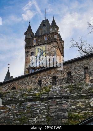 Mosaik auf Schloss Reichsburg in Cochem Stockfoto