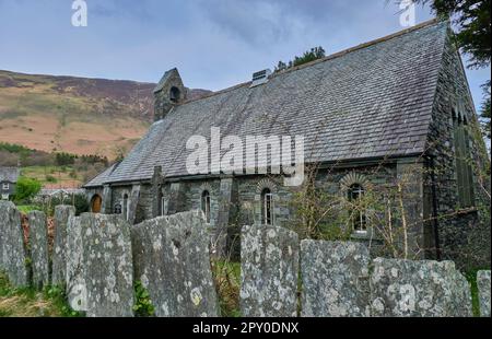 Heilige Dreifaltigkeitskirche. Grange, Borrowdale, Lake District, Cumbria Stockfoto