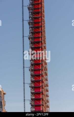 Göteborg, Schweden - Oktober 17 2021: Details zum Eriksberg-Gantrykran. Stockfoto