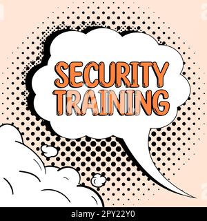 Inspiration mit „Sign Security Training“, „Business Idea“ mit Schulungen zum Sicherheitsbewusstsein für Endbenutzer Stockfoto