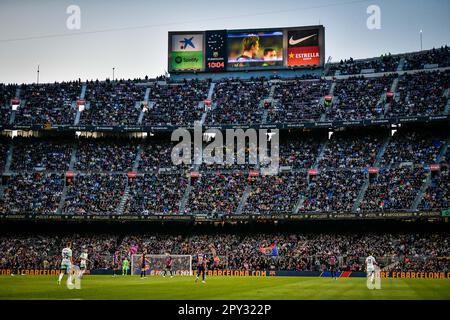 Barcelona, Spanien. 02. Mai 2023. Spiel La Liga Santander zwischen FC Barcelona Femeni und CA Osasuna am 2. Mai 2023 im Spotify Camp Nou in Barcelona, Spanien. (Foto/Felipe Mondino) Kredit: Live Media Publishing Group/Alamy Live News Stockfoto