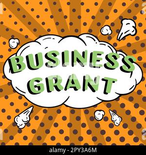 Konzeptionelle Darstellung Business Grant, Internet Concept Arbeitsstrategien erreichen Ziele Stockfoto