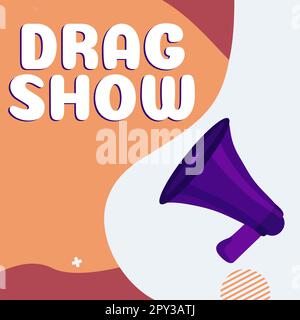 Handschrift Text Drag Show, Business-Idee-Wettbewerb, bei dem zwei Autos versuchen, die erste Viertelmeile zu erreichen Stockfoto