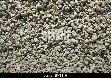 Zerstoßenes Zeolith-Mineral. Feiner Kies. Stockfoto