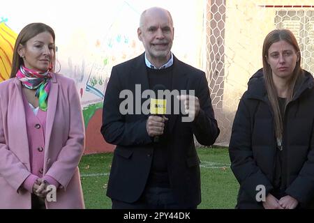 Horacio Rodríguez Larreta und sein Team. Buenos Aires, Argentinien. Stockfoto