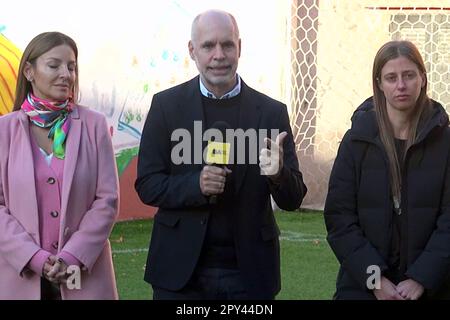 Horacio Rodríguez Larreta und sein Team. Buenos Aires, Argentinien. Stockfoto