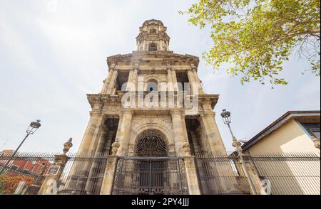 Sonniger Blick auf die Kirche Templo de San Jose de Gracia in Mexiko Stockfoto