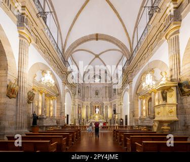 Innenansicht des Templo de San Agustin in Mexiko Stockfoto