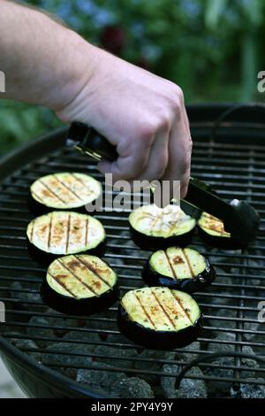 Bio bbq Grill Picknick Lachs gesundes Essen Stockfoto